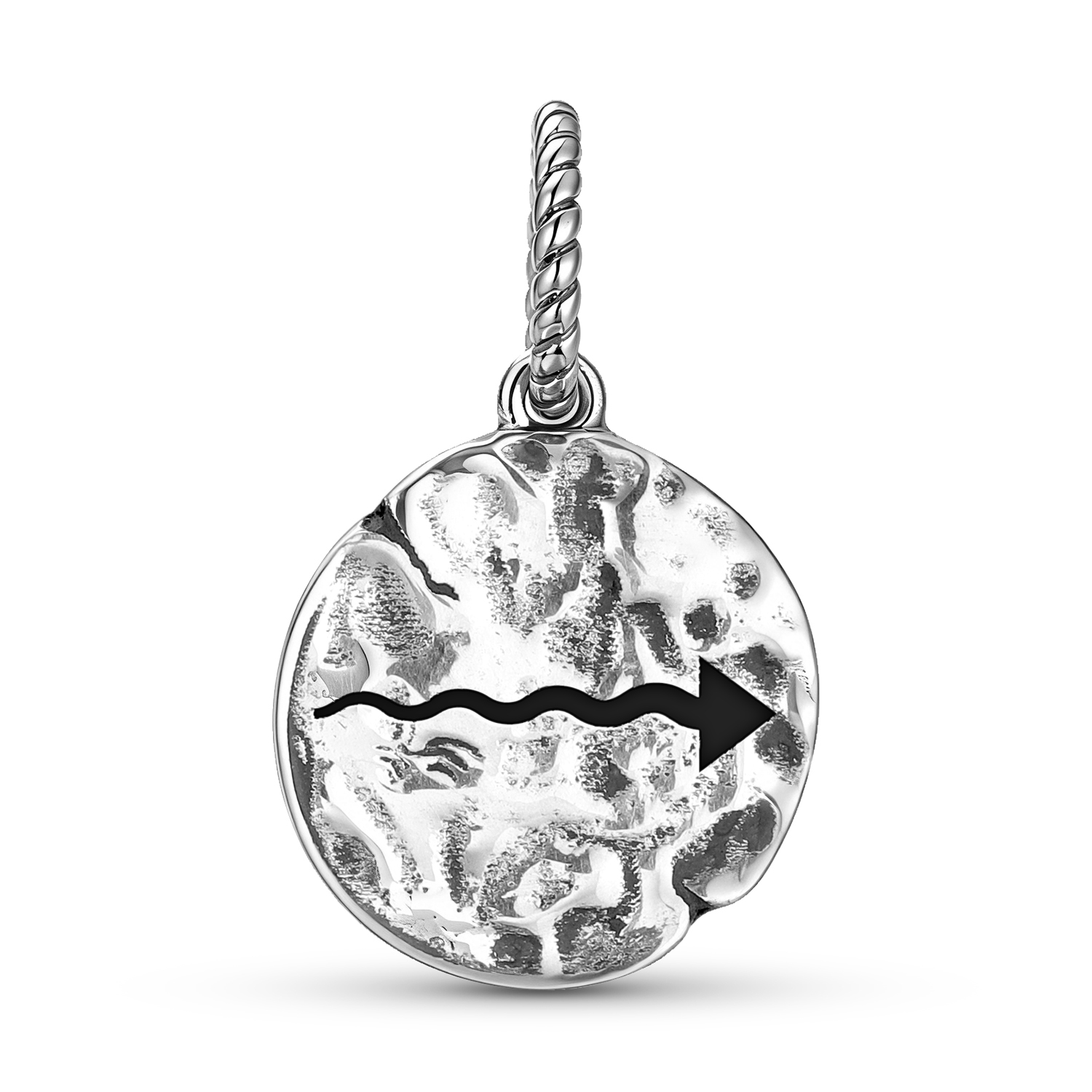 Hand Textured Sterling Silver Acceleration Charm
