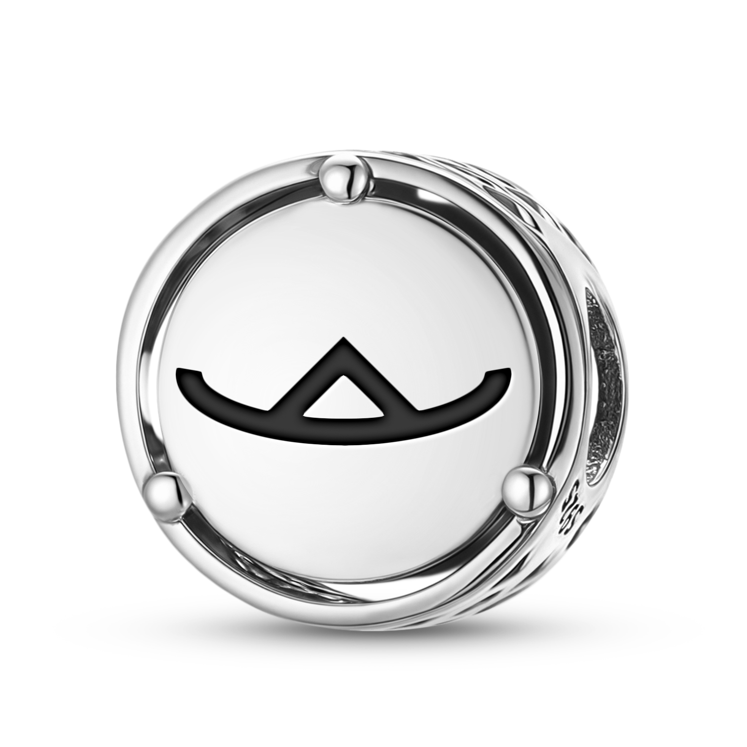925 Sterling Silver Native Rock Art Firmness Charms For Bracelets & Necklaces Pendants Beads Jewelry Fit Pan Bracelet Charm Ethnic Cultural Symbols Gifts For Women